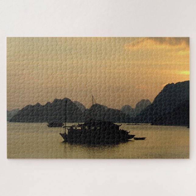 Puzzle Halong Bay, Sunset y Vietnam/Ladscaps Asia (Horizontal)