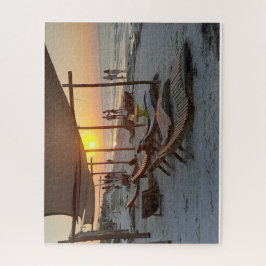 Puzzle Hamacas al atardecer junto al mar