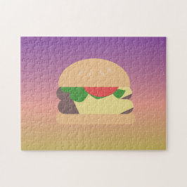 Puzzle Hamburguesa Colorida Foodie Amor Arcoíris