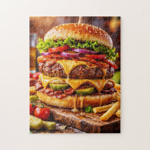 Puzzle Hamburguesa definitiva cargada de queso