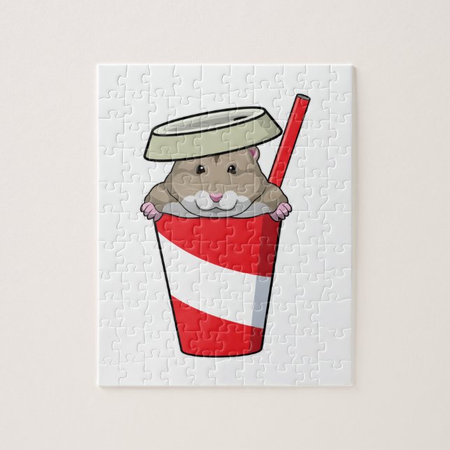 Puzzle Hamster con bebida (Vertical)