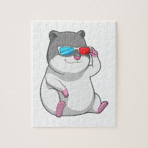 Puzzle Hamster con gafas