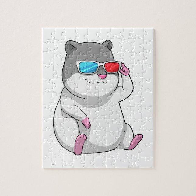 Puzzle Hamster con gafas (Vertical)