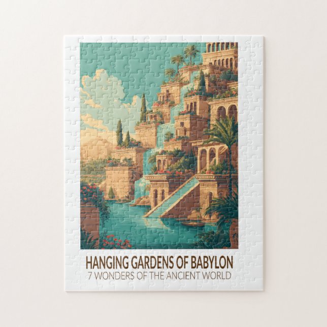 Puzzle Hanging Gardens of Babylon 7 Wonders of the World (Vertical)