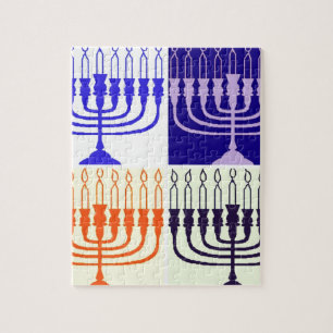Puzzle Hanukkah Minorah