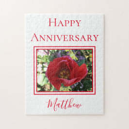 Puzzle Happy Anniversary Rose Photo Theme