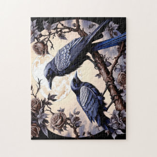 Puzzle Happy Halloween Ravens And Roses