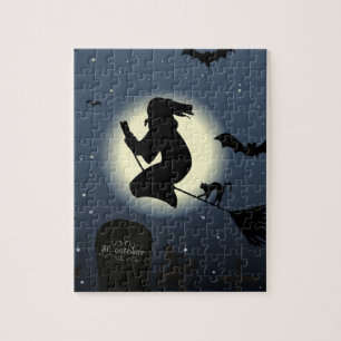 PUZZLE "HAPPY HALLOWEEN" WITCH