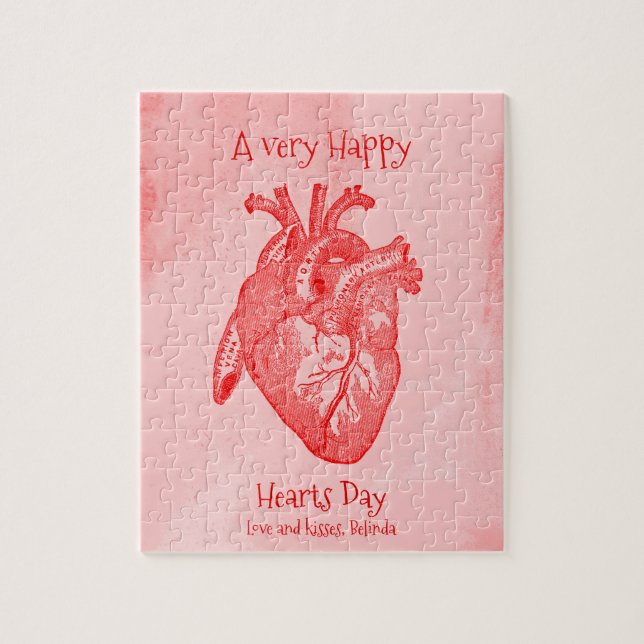 Puzzle Happy Hearts Day Valentine (Vertical)