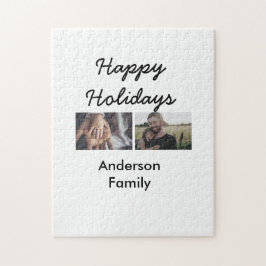 Puzzle Happy holidays father son Christmas photo family n