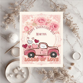 Puzzle Happy Valentines Day Truck Loads of Love Heart Kid