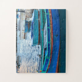 Puzzle Harbor Blue Skiff, Mediterranean Coast