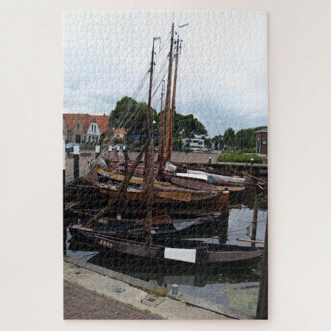 Puzzle Harbor, Fishingboats (Vertical)