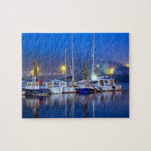 Puzzle Harbour Port Boats Yates Ocean Sea Reflection