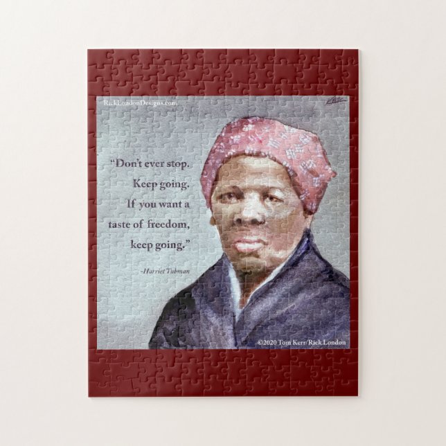 Puzzle Harriet Tubman y cita (Vertical)
