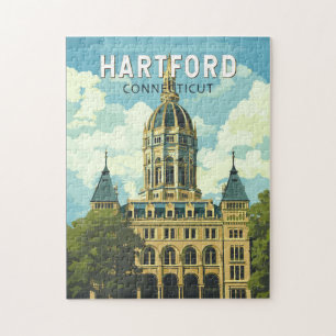 Puzzle Hartford Connecticut Viajes Arte Vintage