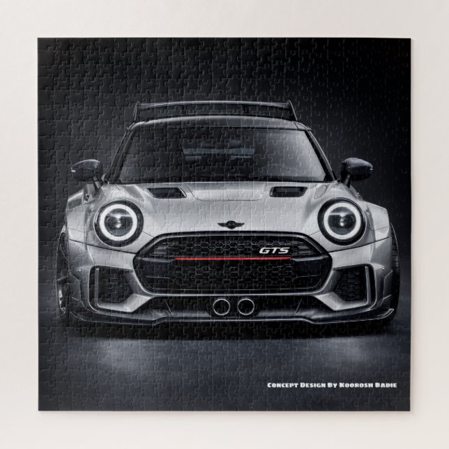 Puzzle Hatchback de Rendimiento Vista Frontal Arte Automo (Vertical)
