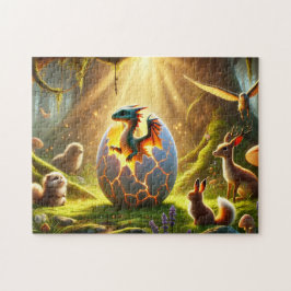 Puzzle Hatching Dragon Magical Forest Scene
