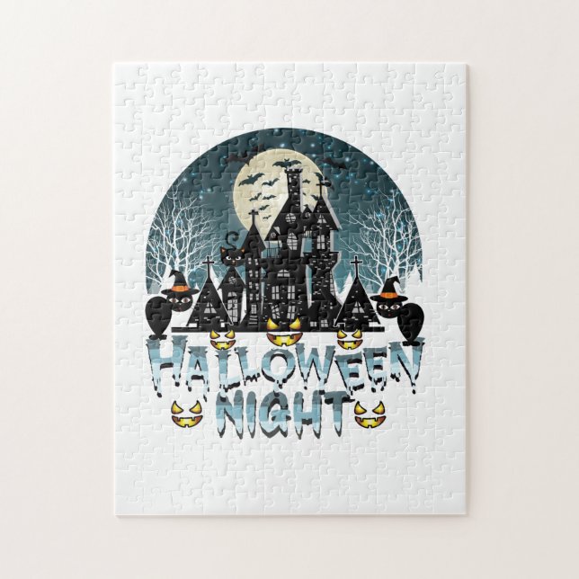 Puzzle Haunted House, Scary Halloween Night (Vertical)