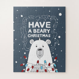 Puzzle Have a Beary Christmas Polar Bear Illustration