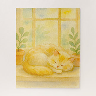 Puzzle Haven Cat Haven, iluminado por el sol