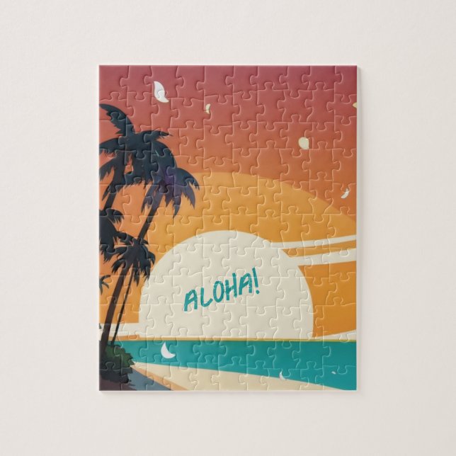 Puzzle Hawai/Aloha/Tropical/playa (Vertical)