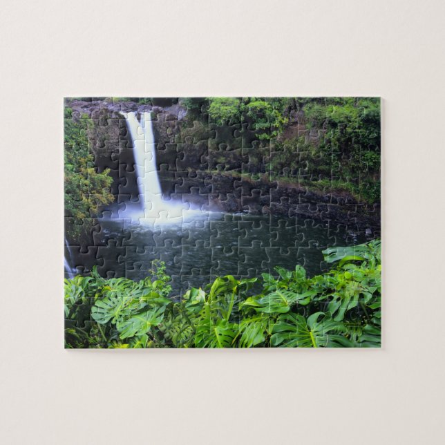 Puzzle Hawaii, Isla Grande, Hilo, Cataratas Arcoiris, Luj (Horizontal)