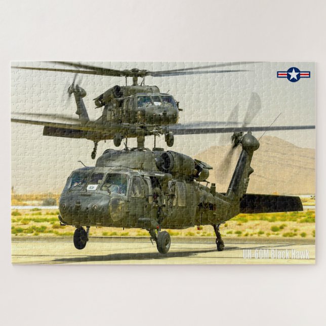 Puzzle HAWK NEGRO UH-60M (20x30 PULGADAS) (Horizontal)