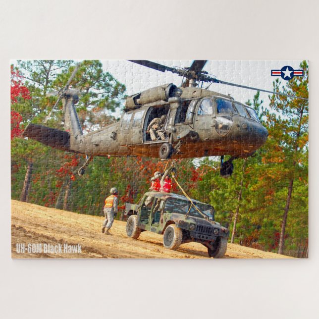 Puzzle HAWK NEGRO UH-60M (20x30 PULGADAS) (Horizontal)