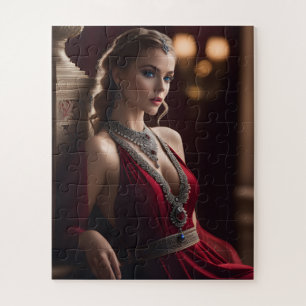 Puzzle Hay algo sobre una mujer hermosa que viste