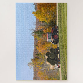 Puzzle Hay Hauling en Vermont en otoño