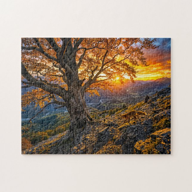 Puzzle Haya en ladera con zorro (Horizontal)