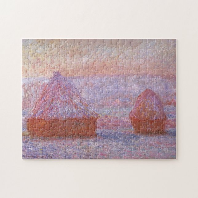 Puzzle Haystacks Giverny Morning Effect Monet Bella Artes (Horizontal)