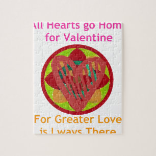 Puzzle Hearts go home for valentine.