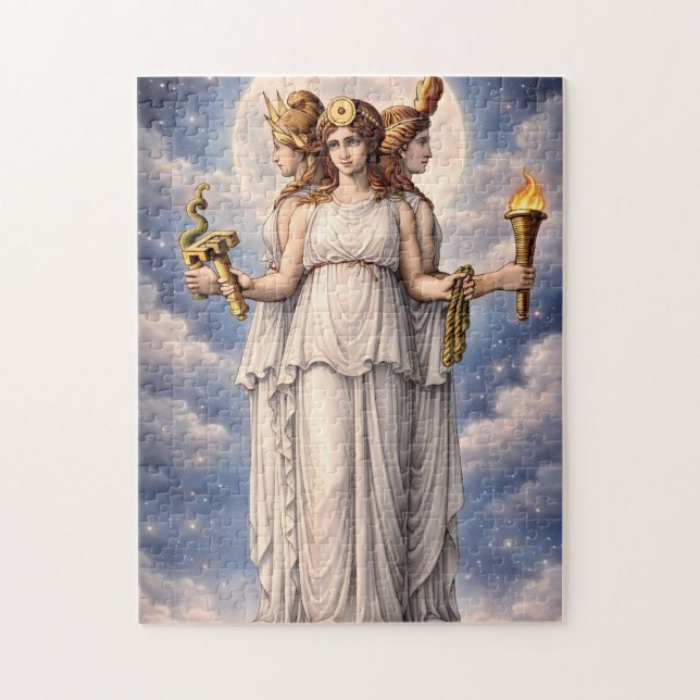 Puzzle Hécate Triple Diosa Arte Celestial de la Luna – mi (Vertical)