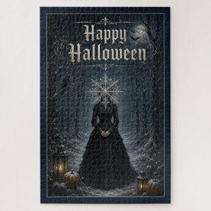 Puzzle Hechicera de Halloween de Medianoche Helada