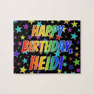 Puzzle "HEIDI" Nombre, Diversión "FELIZ CUMPLEAÑOS"