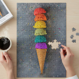 Puzzle Helado de verano arcoíris