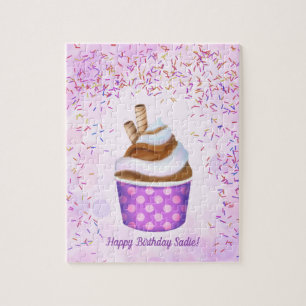 Puzzle Helado suave de servir personalizado cumpleaños