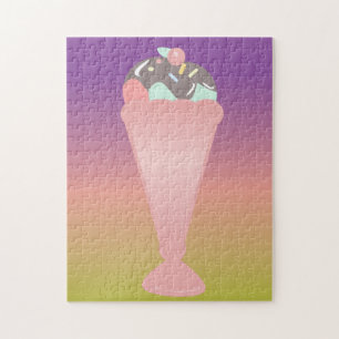 Puzzle Helado Sundae Colorido Ombre Arcoíris