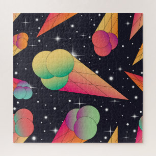 Puzzle Helados Retro, Neón Cósmico.