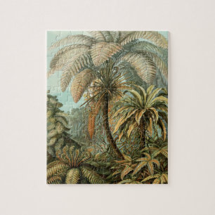 Puzzle Helechos Palma Árbol Antiguo Arte Botánico Helecho