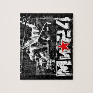 Puzzle Helicóptero grande de la Unión Soviética Mi-24