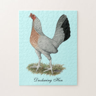 Puzzle Hen juego de doble ala de plata
