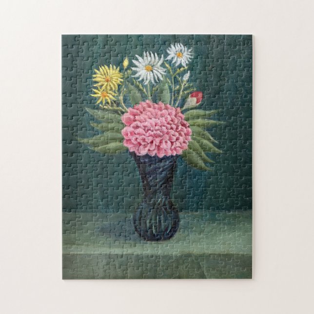 Puzzle Henri Rousseau - Dahlia and Daisies in a Vase (Vertical)