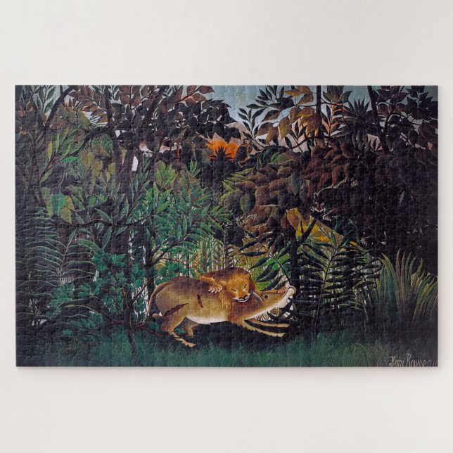 Puzzle Henri Rousseau - El león hambriento (Horizontal)