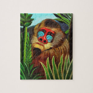 Puzzle Henri Rousseau Mandrill En La Jungla Arte Vintage