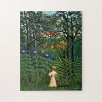 Henri Rousseau - Mujer caminando en un bosque exót