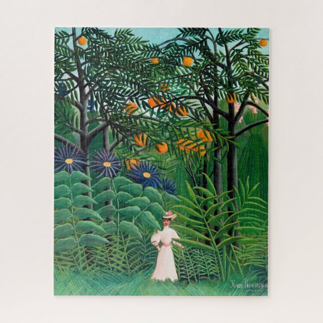 Puzzle Henri Rousseau - Mujer caminando en un bosque exót (Vertical)