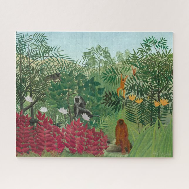 Puzzle Henri Rousseau - Tropical Forest with Monkeys (Horizontal)